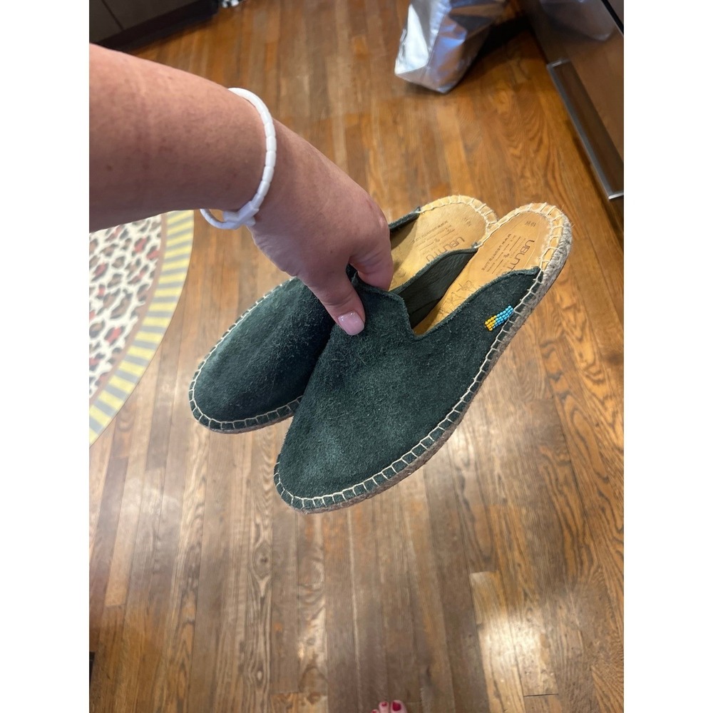 Ubuntu Life Lamu Mules in indigo suede women's 10